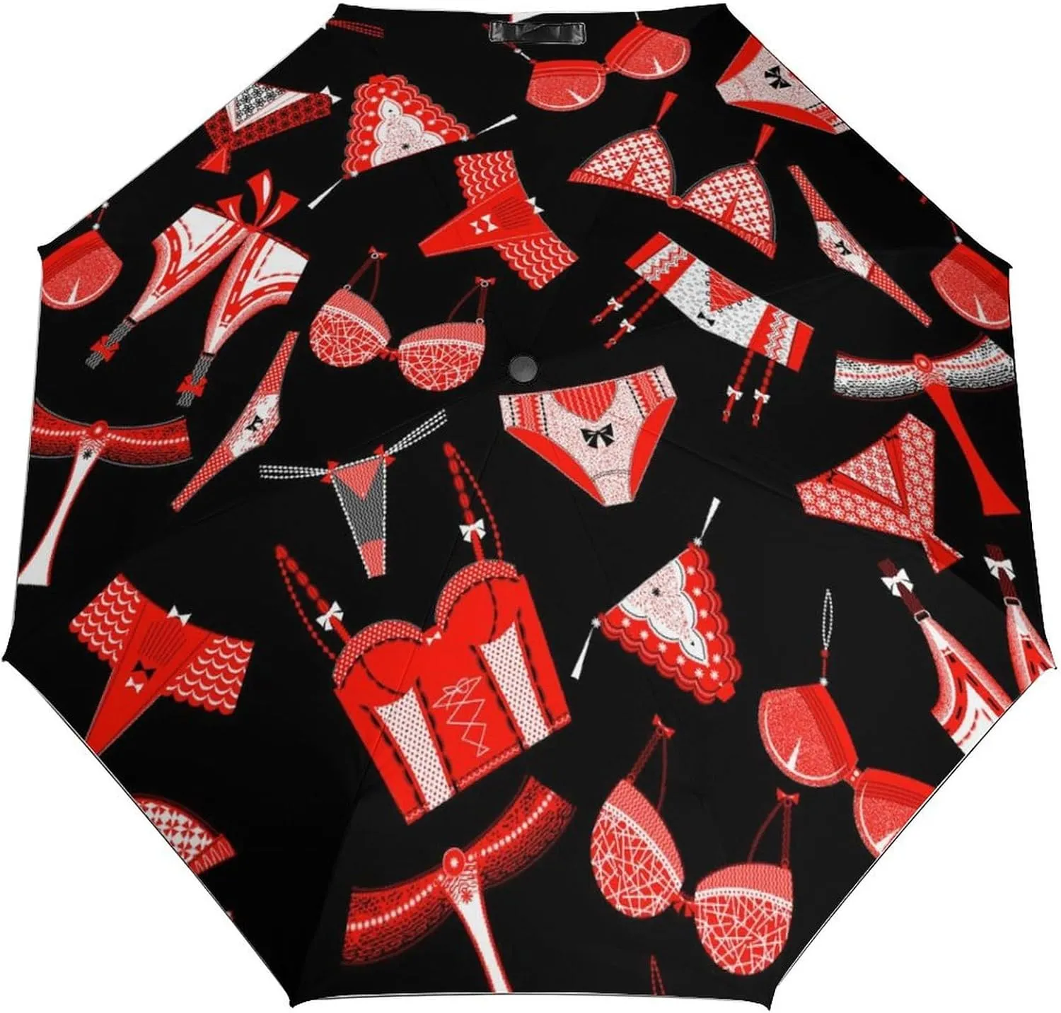 Windproof Travel Umbrellas for Rain,Cartoon Bra Pant Pattern Durable & Compact Umbrella-Waterproof Canopy for Backpack, Purse, Portable, Umbrella for Travel