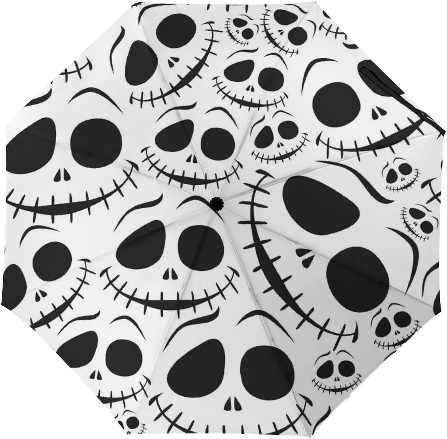 Windproof Travel Umbrellas for Rain,Halloween Scary Masks Durable & Compact Umbrella-Waterproof Canopy for Backpack, Purse, Portable, Umbrella for Travel