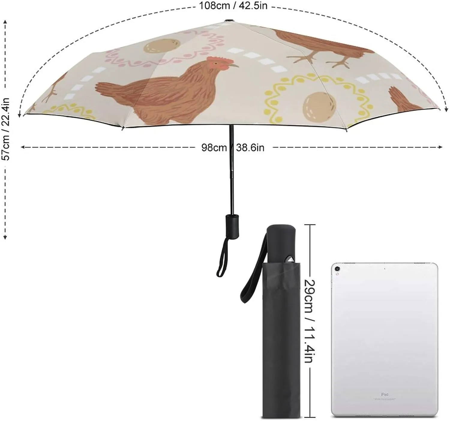 Windproof Travel Umbrellas for Rain,Underwater Creatures Durable & Compact Umbrella-Waterproof Canopy for Backpack, Purse, Portable, Umbrella for Travel