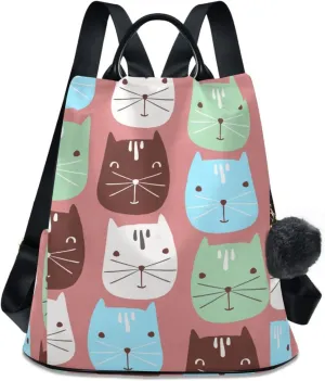 Women Backpack Daypack Casual Shoulder Bag Vintage Anti-theft Travel Backpack for Outing Shopping