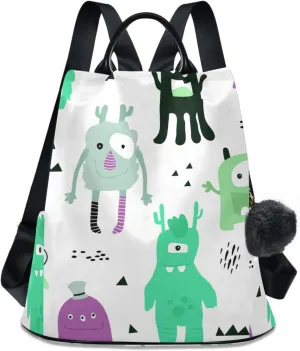 Women Backpack Daypack Casual Shoulder Bag Vintage Anti-theft Travel Backpack Pattern 10
