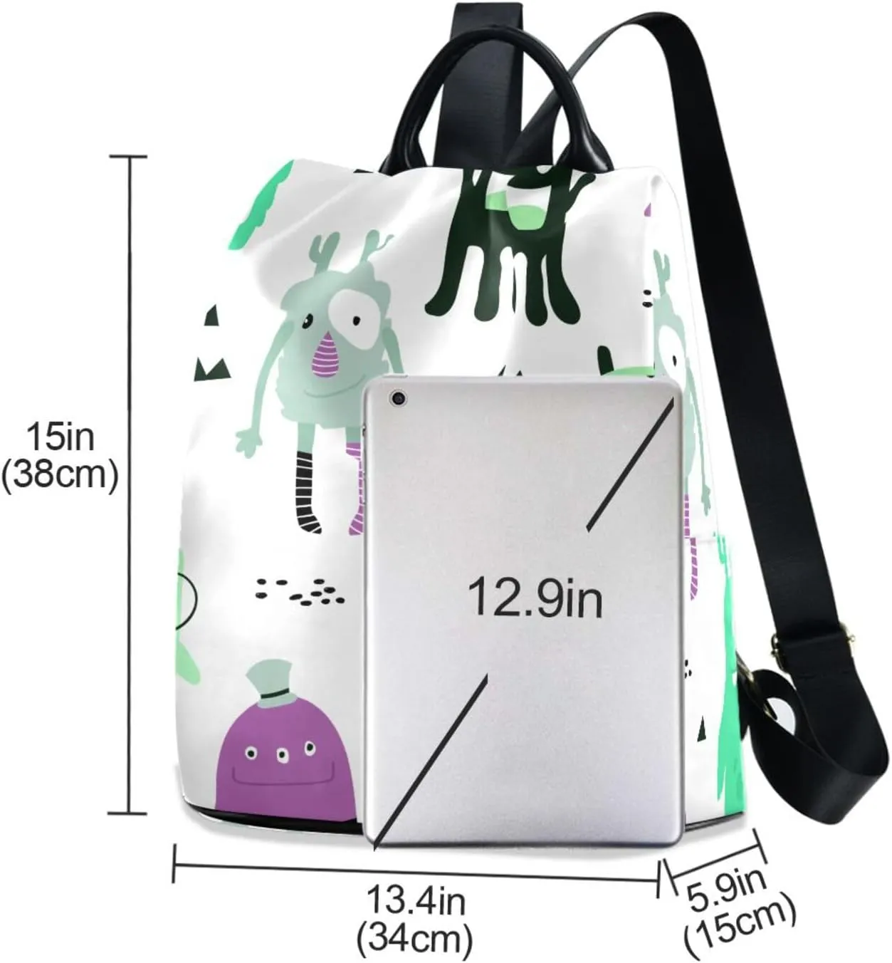Women Backpack Daypack Casual Shoulder Bag Vintage Anti-theft Travel Backpack Pattern 10