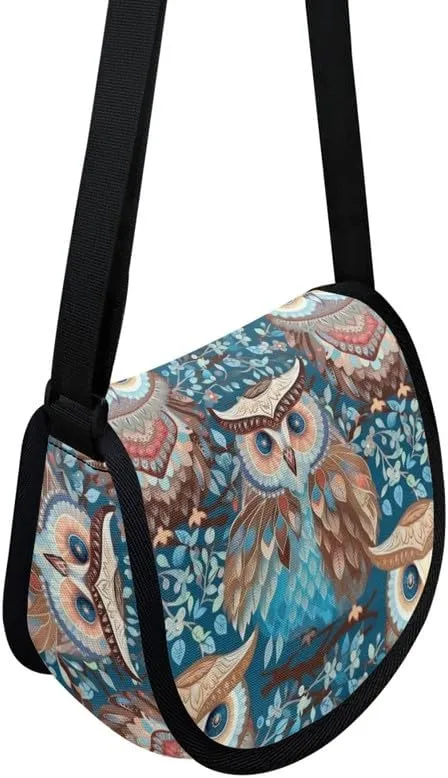 Women Small Tote Bag Van Gogh Starry Night Modern Abstract Aesthetic Colorful Casual Satchel Pack Semi Circle Bag