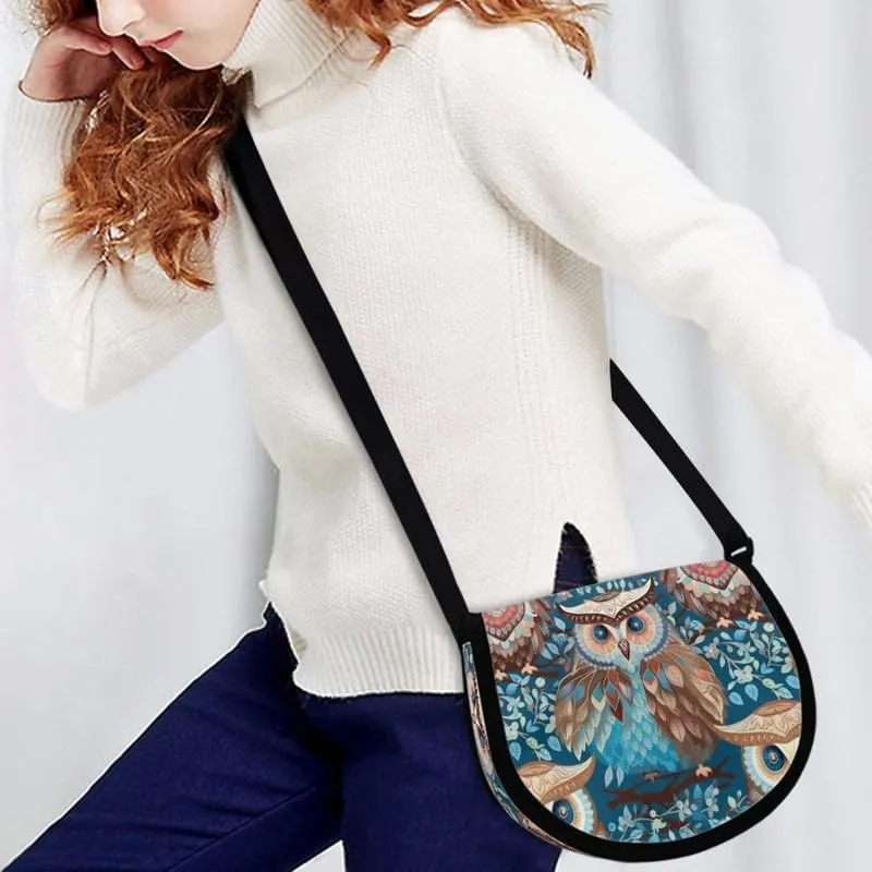 Women Small Tote Bag Van Gogh Starry Night Modern Abstract Aesthetic Colorful Casual Satchel Pack Semi Circle Bag