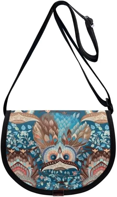Women Small Tote Bag Van Gogh Starry Night Modern Abstract Aesthetic Colorful Casual Satchel Pack Semi Circle Bag