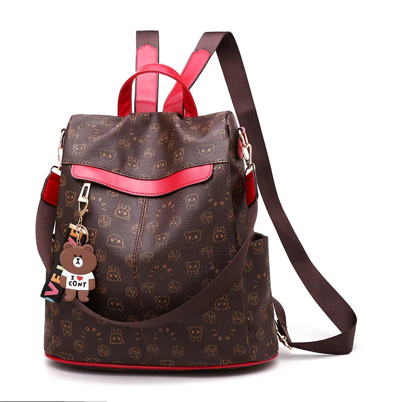 Women's Fashionable Korean Style Fashion Female Soft Backpacks