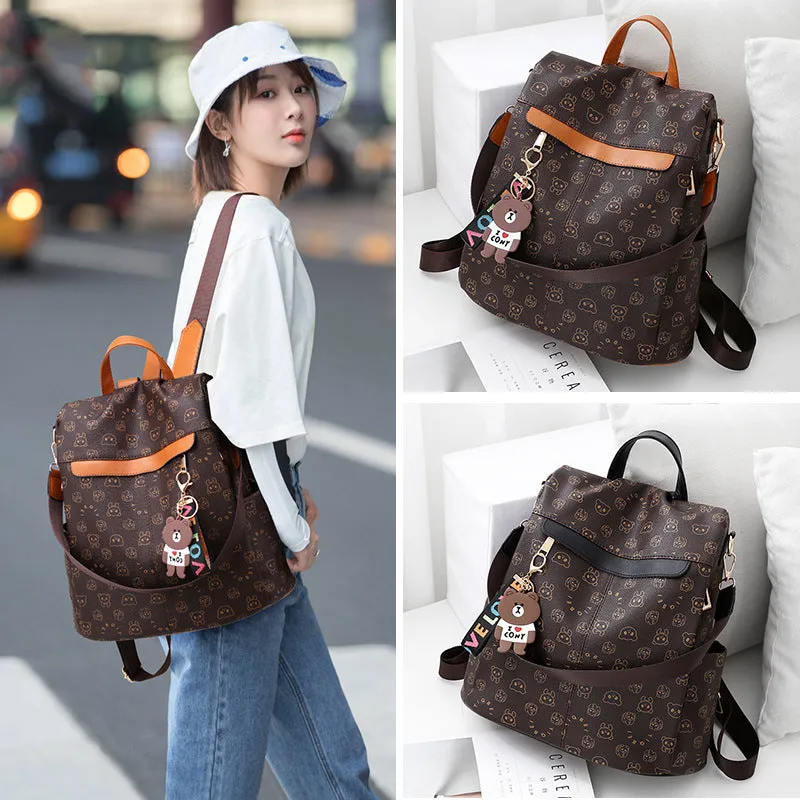 Women's Fashionable Korean Style Fashion Female Soft Backpacks