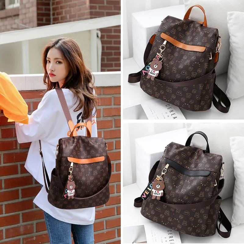 Women's Fashionable Korean Style Fashion Female Soft Backpacks