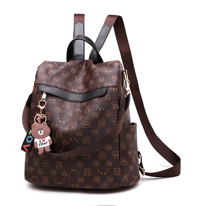Women's Fashionable Korean Style Fashion Female Soft Backpacks