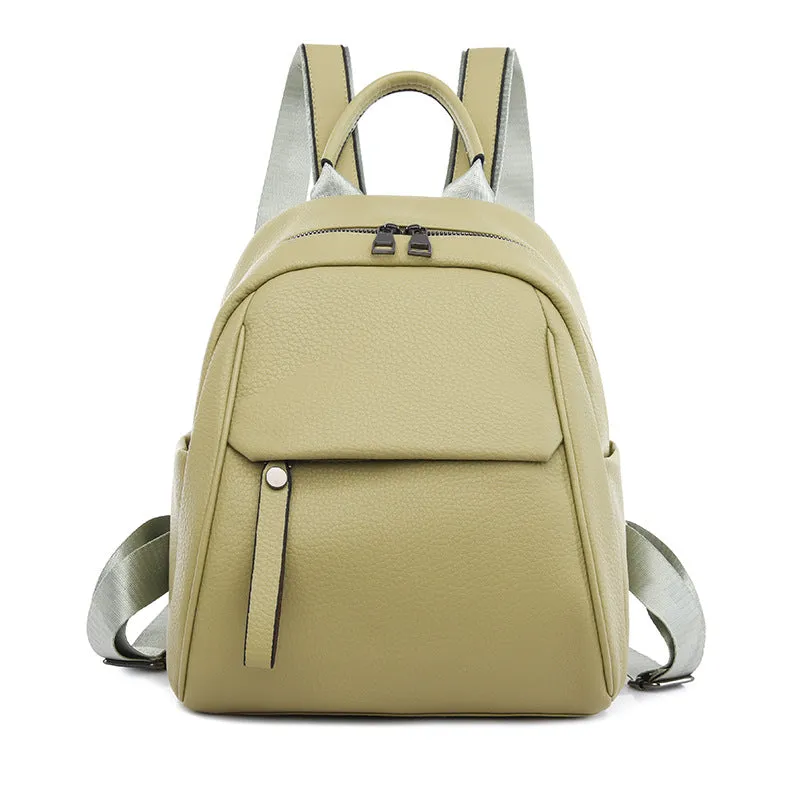Women's Korean Soft Leather Fashion Artistic Backpacks