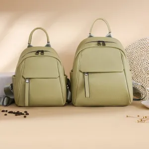 Women's Korean Soft Leather Fashion Artistic Backpacks