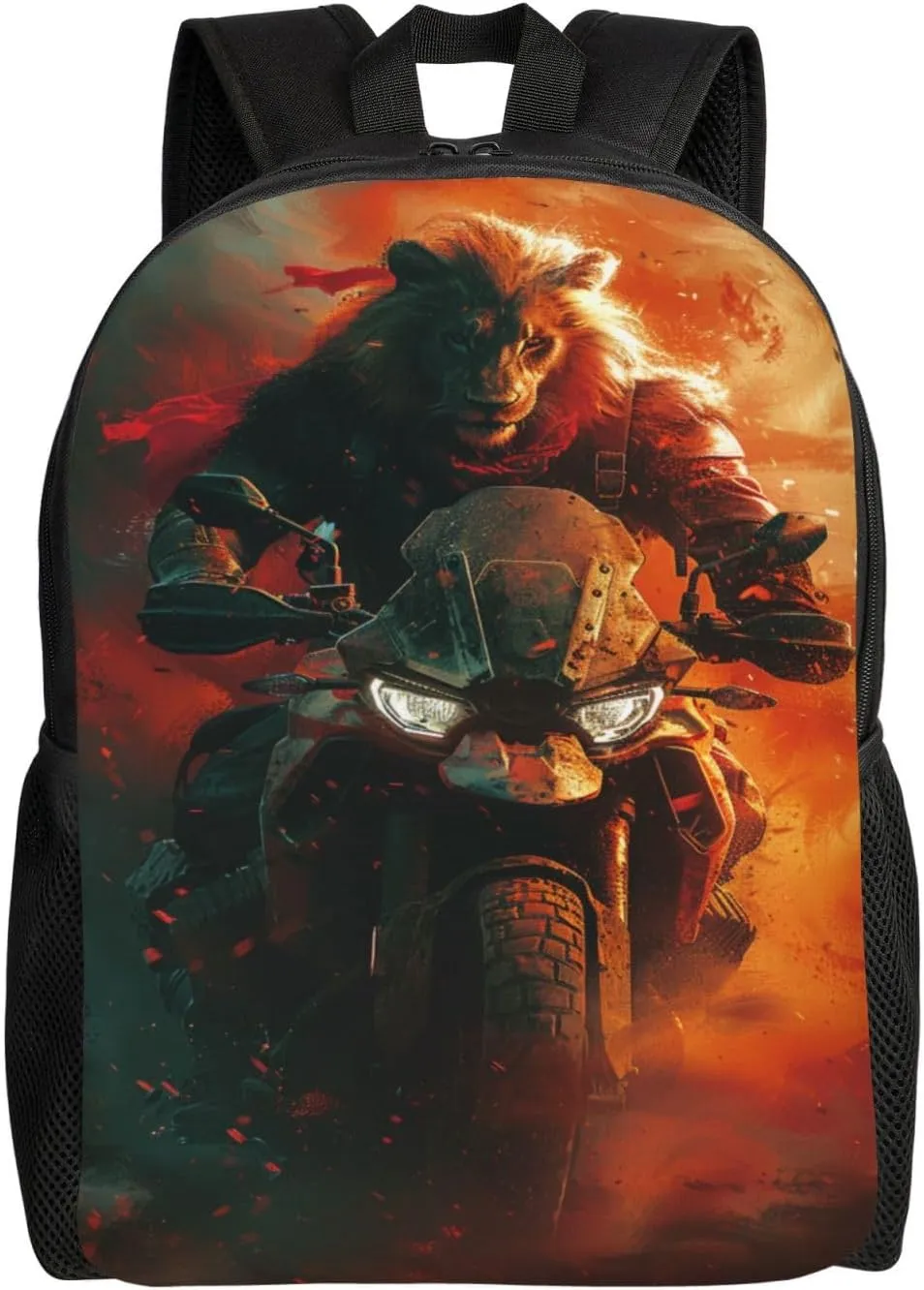 Xerial Motorcycle Lion Backpack Waterproof Anti Theft Durable Light Laptop Bag Backpacks For Women Men Travel Gym Backpack