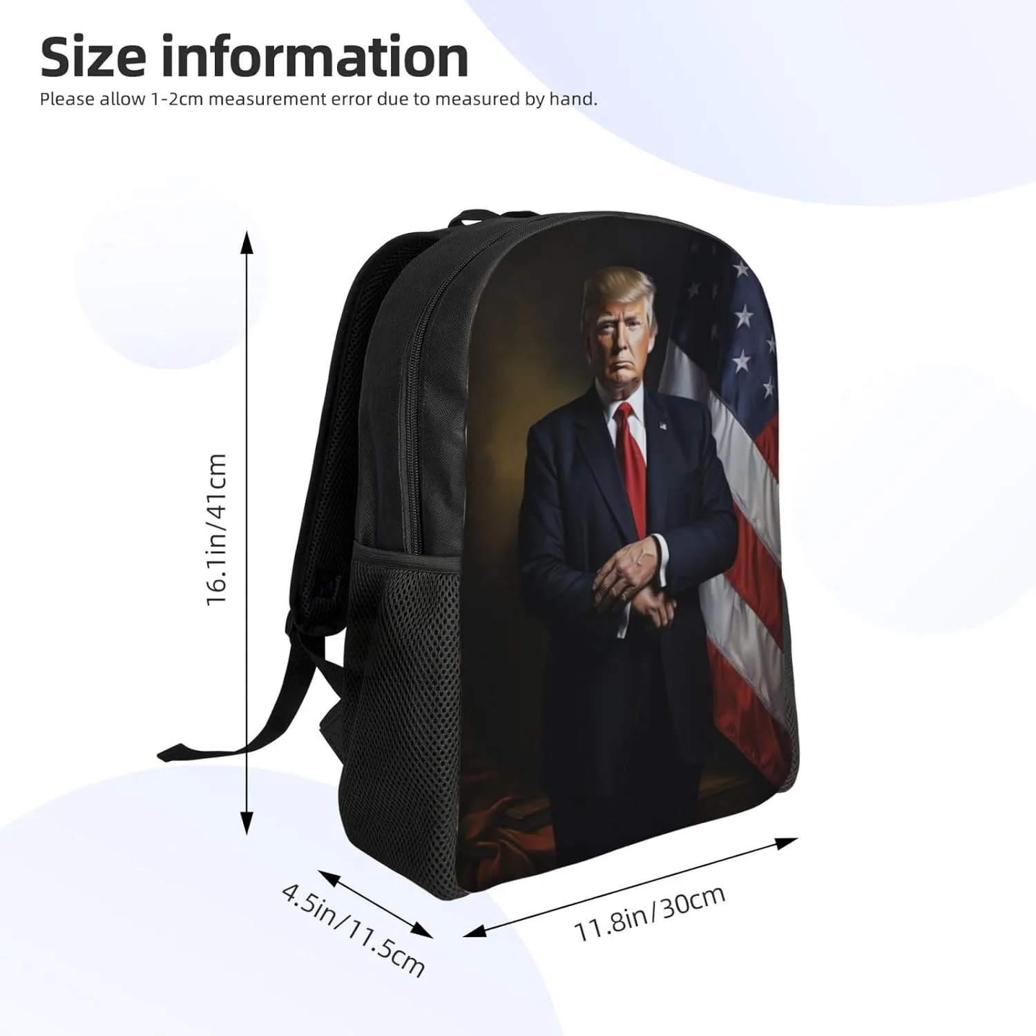Xerial Solemn Trump Backpack Waterproof Anti Theft Durable Light Laptop Bag Backpacks For Women Men Travel Gym Backpack