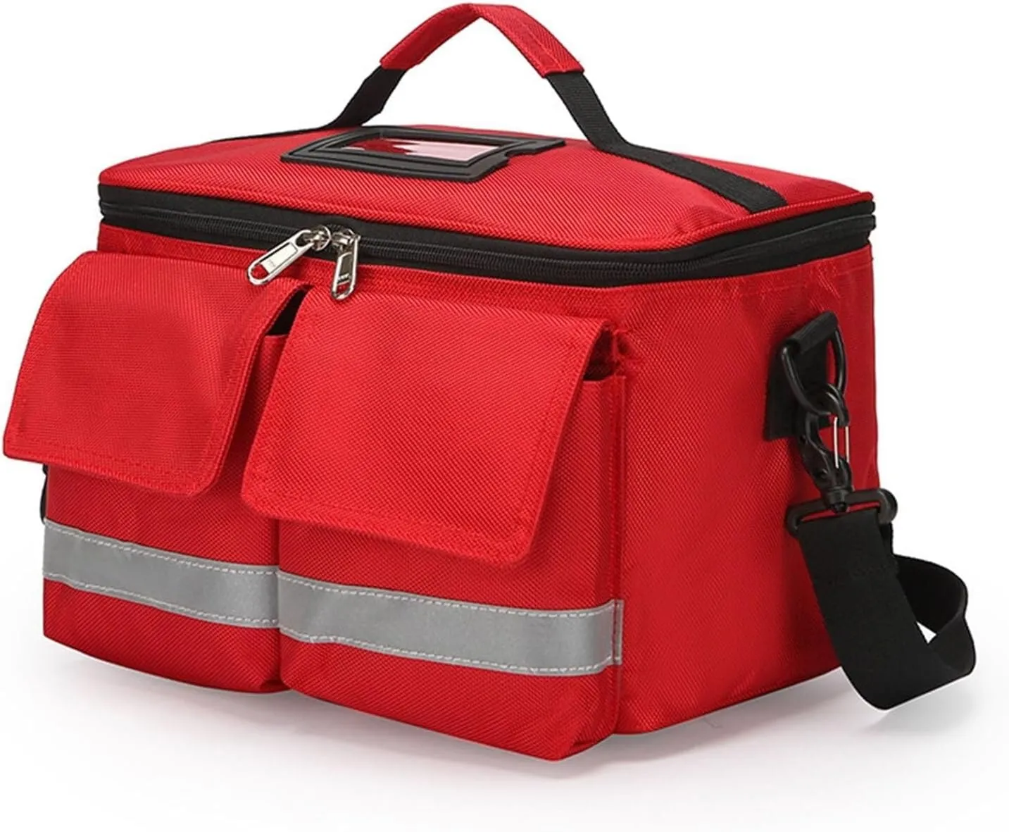 YOGAYE Portable First Aid Visit Bag, Waterproof Shoulder Medical Supplies Storage Bag, For Home/Travel(Red)