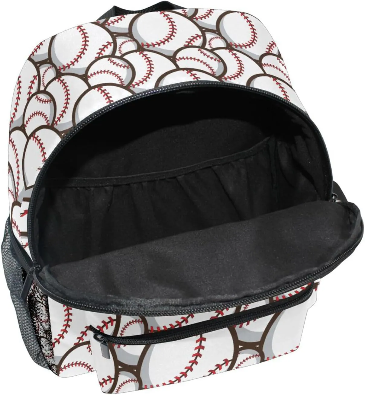 ZAZYXTJ Personalized Baseball Ball Kids Backpack for Boys Girls Toddler Backpack with Chest Strap Name Tag Preschool Backpack 3-8 Years Old