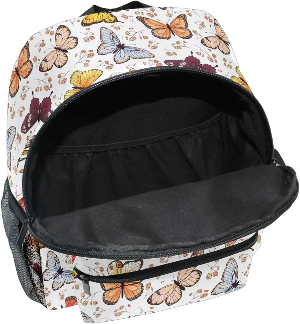 ZAZYXTJ Personalized Butterfly Kids Backpack for Boys Girls Toddler Backpack with Chest Strap Name Tag Preschool Backpack 3-8 Years Old