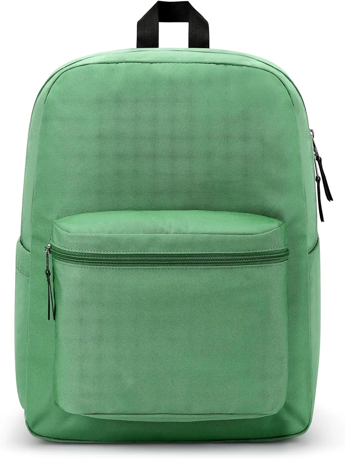ZORFIN Simple Backpack for School Work Travel: Lightweight Bookbag for Girls and Boys - Water Resistant Backpacks for Men and Women - Green