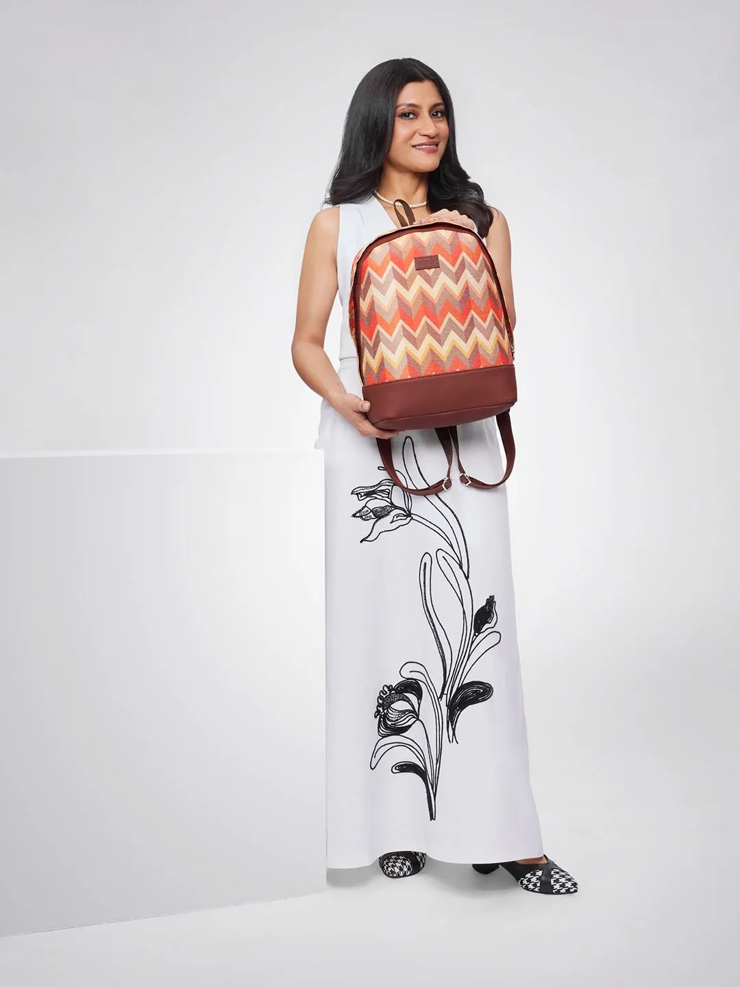 ZOUK Geometric Printed Backpack